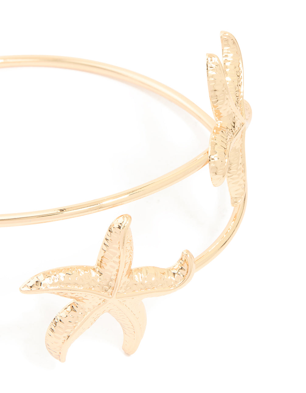 Gold Double Starfish Arm Cuff