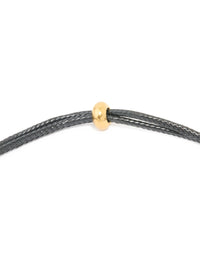 Waterproof Gold Plated Stainless Steel Large Bubble Letter B Cord Necklace - link has visual effect only