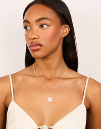 Silver Plated Cubic Zirconia Twisted Pearl Pendant Necklace - link has visual effect only