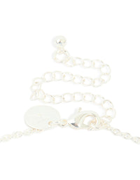 Silver Plated Cubic Zirconia Twisted Pearl Pendant Necklace - link has visual effect only