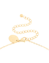 Waterproof Gold Plated Stainless Steel March Birth Flower Daffodil Necklace - link has visual effect only