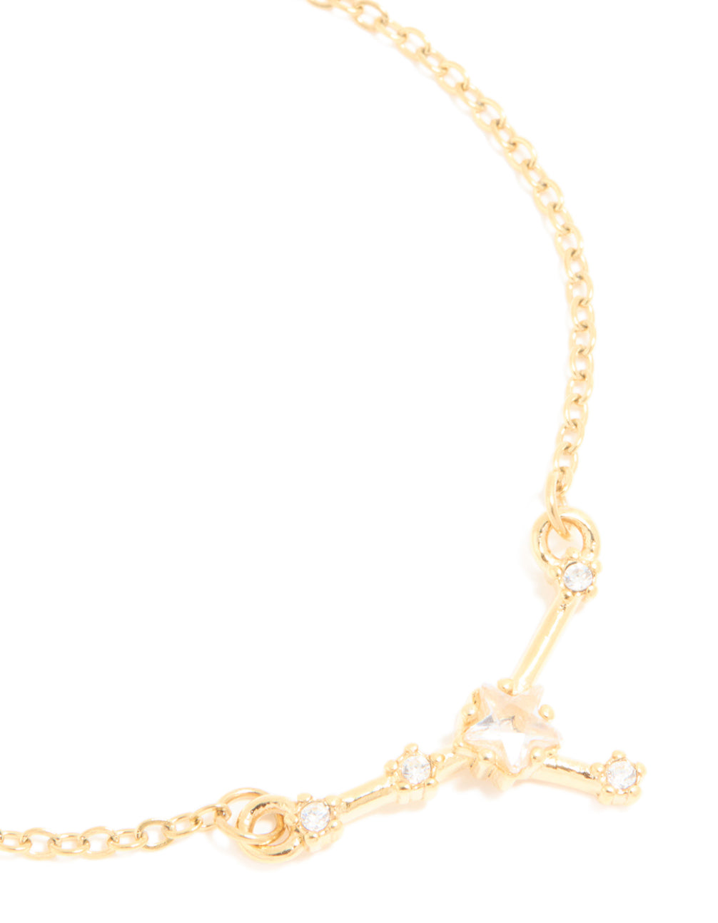 Waterproof Gold Plated Stainless Steel Cubic Zirconia Cancer Zodiac Sign Bracelet