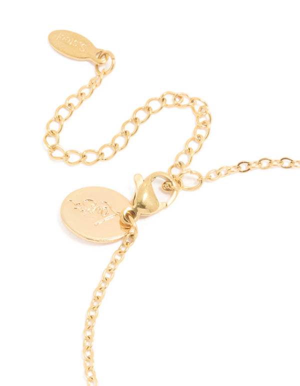 Waterproof Gold Plated Stainless Steel Cubic Zirconia Virgo Zodiac Sign Bracelet