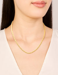 Waterproof Gold Plated Stainless Steel Ball Chain Necklace - link has visual effect only