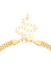 Waterproof Gold Plated Stainless Steel Interwoven Chain Necklace - link has visual effect only