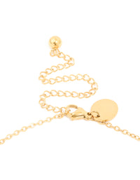 Waterproof Gold Plated Stainless Steel Puffy Heart Pendant Necklace - link has visual effect only