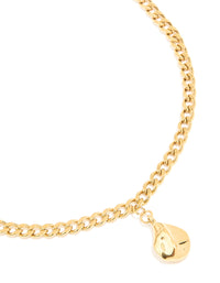Waterproof Gold Plated Stainless Steel Organic Pendant Necklace - link has visual effect only