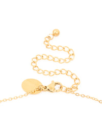 Waterproof Gold Plated Stainless Steel Diamante Mini Pavé Heart Earrings - link has visual effect only