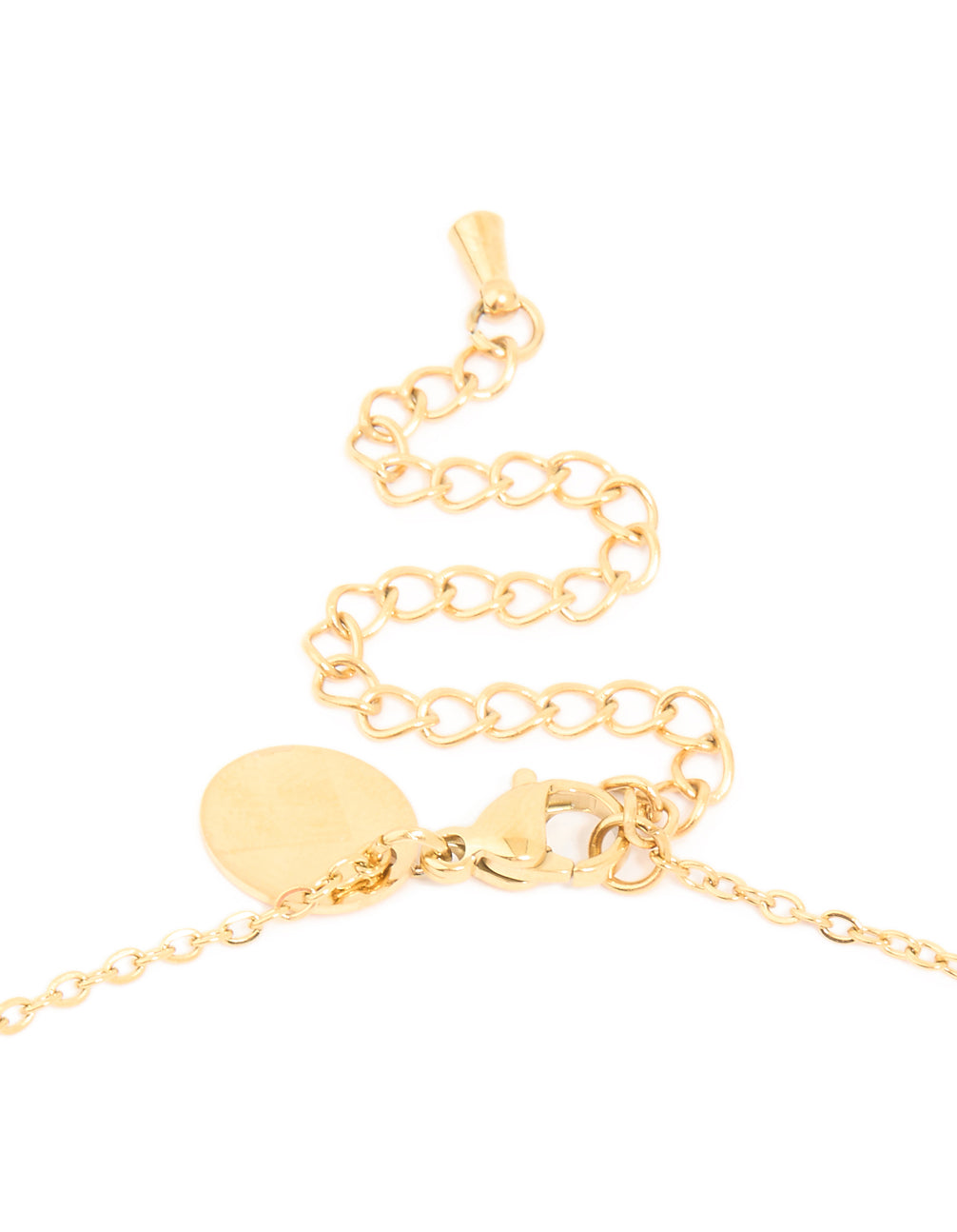 Waterproof Gold Plated Stainless Steel Organic Pendant Chain Necklace