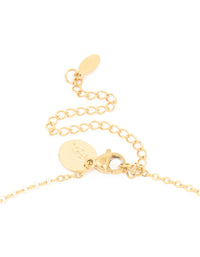 Waterproof Gold Plated Stainless Steel Cross & Mary Pendant Necklace - link has visual effect only