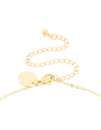 Waterproof Gold Plated Stainless Steel Cubic Zirconia Claw-Set Pendant Necklace - link has visual effect only