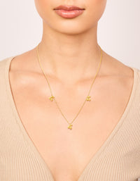 Waterproof Gold Plated Stainless Steel Mini Cherry Charms Necklace - link has visual effect only