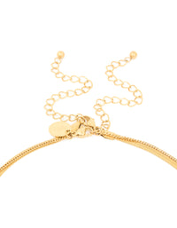 Waterproof Gold Plated Stainless Steel Pearl & Snake Chain Layered Necklace - link has visual effect only