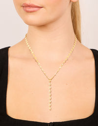Waterproof Gold Plated Stainless Steel Marina Chain Y-Necklace - link has visual effect only