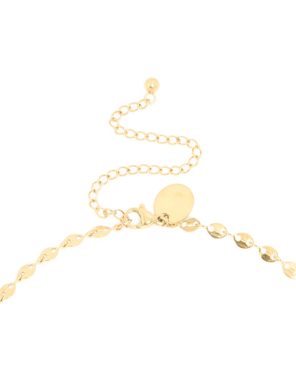 Waterproof Gold Plated Stainless Steel Marina Chain Y-Necklace