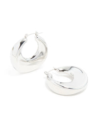 Waterproof Stainless Steel Large Hoop Earrings - link has visual effect only