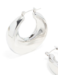 Waterproof Stainless Steel Large Hoop Earrings - link has visual effect only