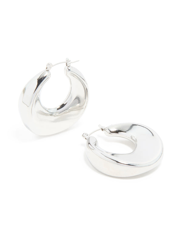 Waterproof Stainless Steel Large Hoop Earrings