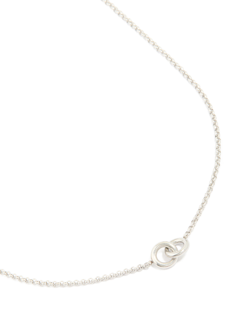 Waterproof Stainless Steel Interlock Loops Pendant Necklace