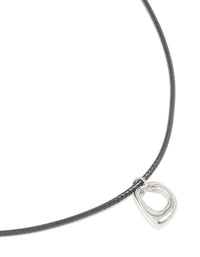 Waterproof Stainless Steel Small Pendant Cord Necklace - link has visual effect only