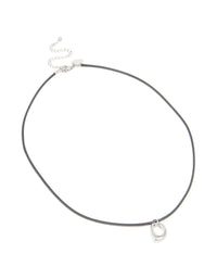 Waterproof Stainless Steel Small Pendant Cord Necklace - link has visual effect only
