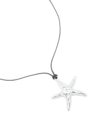 Waterproof Stainless Steel Starfish Cord Necklace - link has visual effect only