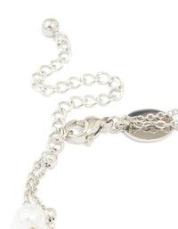 Waterproof Stainless Steel Pearl & Ball Layered Bracelet - link has visual effect only