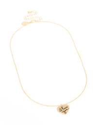 Gold 'I Love You' Heart Necklace - link has visual effect only