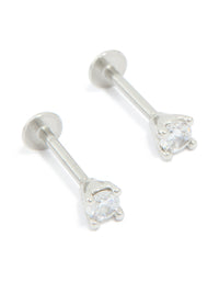 Surgical Steel Cubic Zirconia Flat Back Studs - link has visual effect only