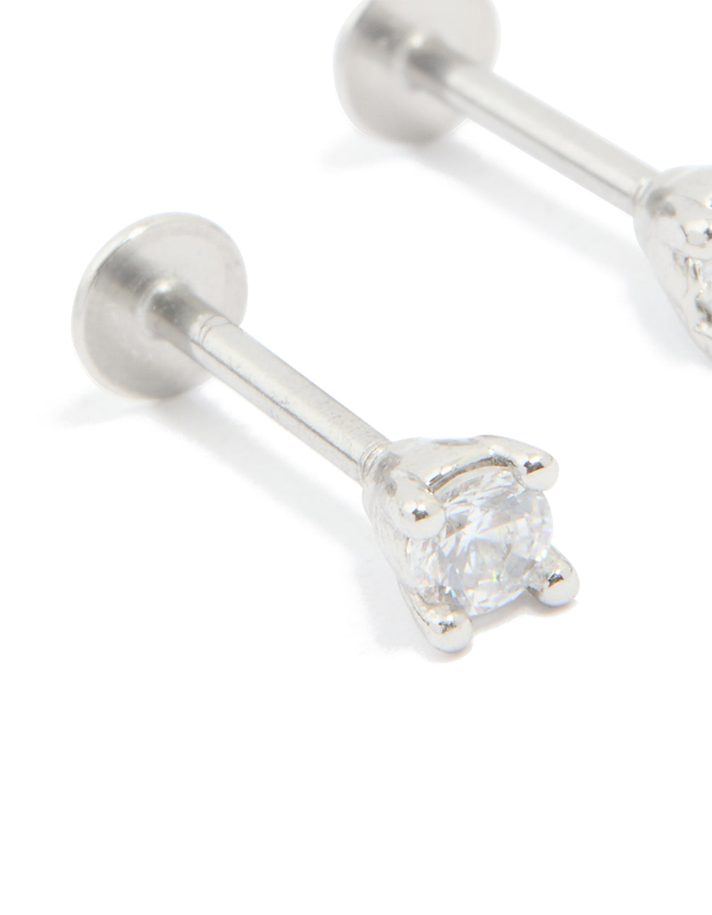 Surgical Steel Cubic Zirconia Flat Back Studs