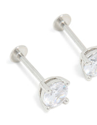 Surgical Steel 5mm Cubic Zirconia Flat Back Studs - link has visual effect only