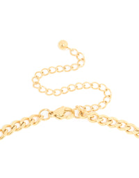 Waterproof Gold Plated Stainless Steel T Bar Short Necklace - link has visual effect only