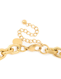 Waterproof Gold Plated Stainless Steel Thick Chain Necklace - link has visual effect only