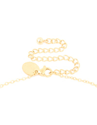 Waterproof Gold Plated Stainless Steel Cubic Zirconia Bezel Y-Necklace - link has visual effect only
