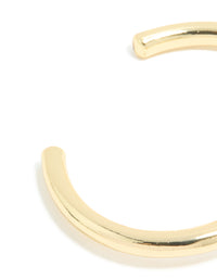 Waterproof Gold Plated Stainless Steel Tigers Eye Semi Precious Stone Open Wrist Cuff - link has visual effect only