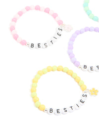 Kids Multicoloured Beaded 'Besties' Stretch Bracelets 5-Pack - link has visual effect only