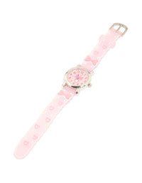 Kids Pink Bow Strap Slap Watch - link has visual effect only