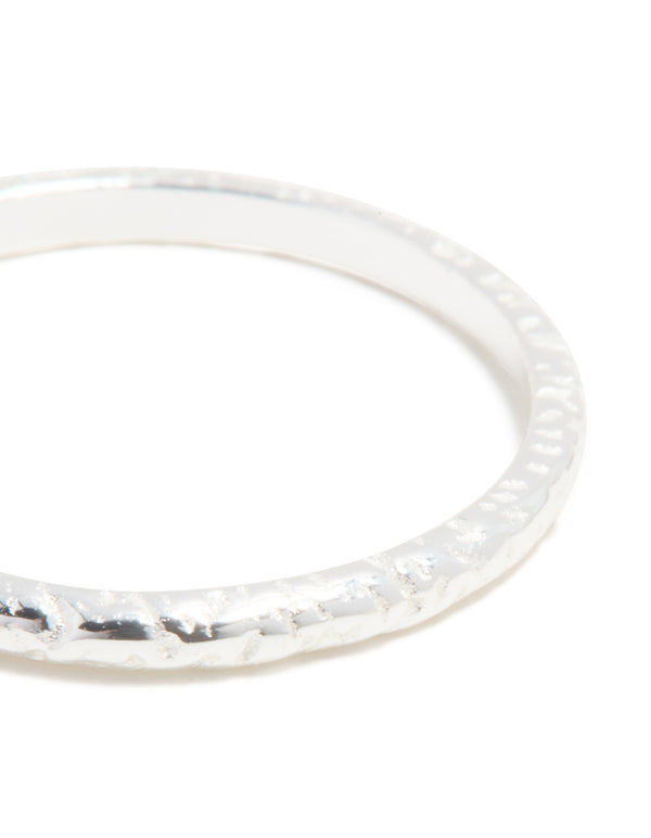 Sterling Silver Molten Ring
