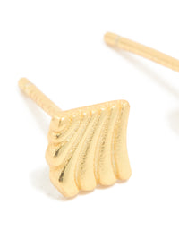 Gold Plated Sterling Silver Textured Stud Earrings - link has visual effect only