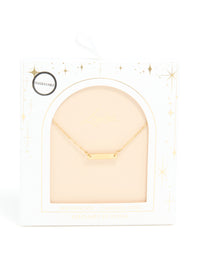 Waterproof Gold Plated Stainless Steel Mini Engravable Bar Necklace - link has visual effect only