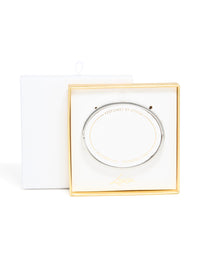 Waterproof Stainless Steel Cubic Zirconia Flower Bangle - link has visual effect only