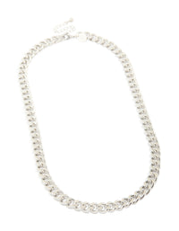 Mens Waterproof Stainless Steel Miami Cuban Link Necklace - link has visual effect only