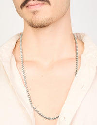 Mens Waterproof Stainless Steel Large Smooth Box Chain Necklace - link has visual effect only