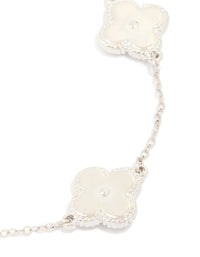 Mens Waterproof Stainless Steel Classic Clover Chain Bracelet - link has visual effect only