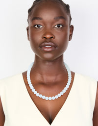 Baby Blue Acrylic Beaded Necklace - link has visual effect only