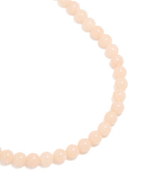 Baby Pink Acrylic Beaded Necklace - link has visual effect only