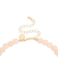 Baby Pink Acrylic Beaded Necklace - link has visual effect only