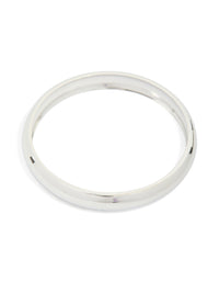 Waterproof Stainless Steel Round Smooth Bangle - link has visual effect only