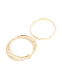 Gold Smooth & Neutral Acrylic Bangles Pack - link has visual effect only