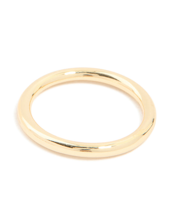 Gold Plated Pink Acrylic & Cubic Zirconia Rings 3-Pack